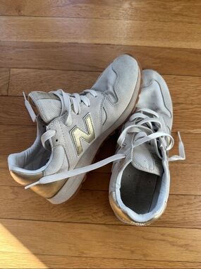 New Balance 520 White Gold Athletic Sneakers J Crew